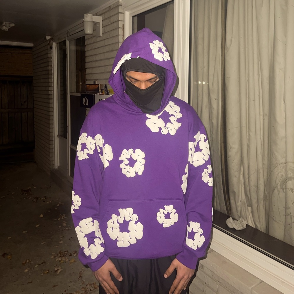 Demin tears hoodie (purple) original